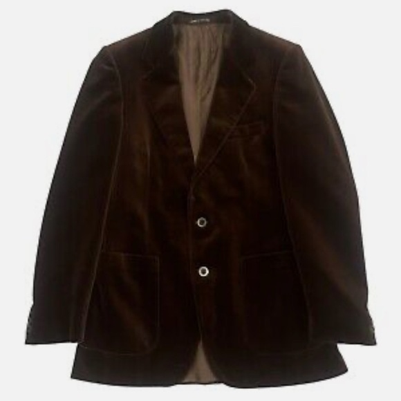 YVES SAINT LAURENTMen's Brown Vintage Sport Coat Blazer. Sz. 43 L